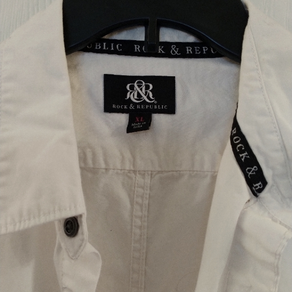 Men's Rock & Republic White Shirt size XL